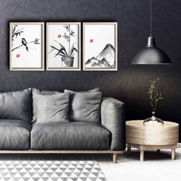 Wallity Cuadro Decorativo Lo Desconocido - 3 Piezas